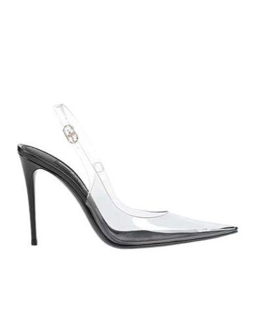 Dolce & Gabbana White Pointedtoe Solidcolor Thinstrap Highheels