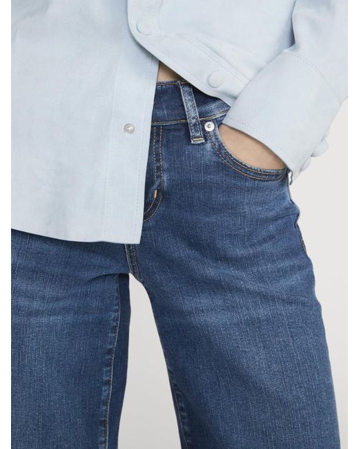 FRAME Blue Low Rise Le Slim Palazzo Jeans