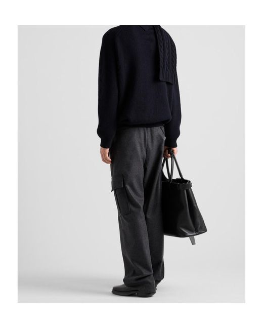 Prada Blue Cashmere Cardigan for men