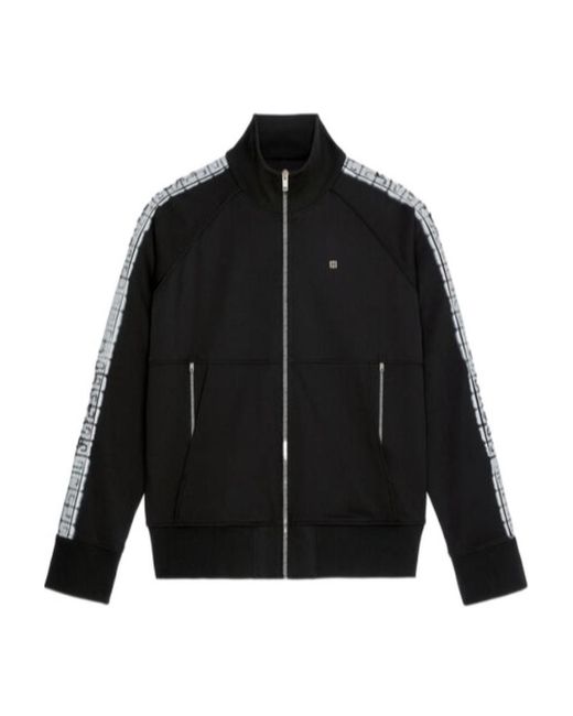 Givenchy Black 4G Zipped Track Jacket for men