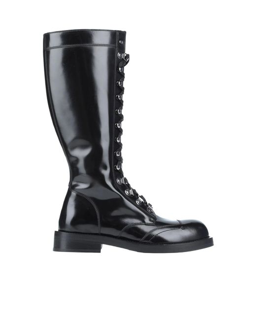 Dolce & Gabbana Black Minimalist Leather Boots