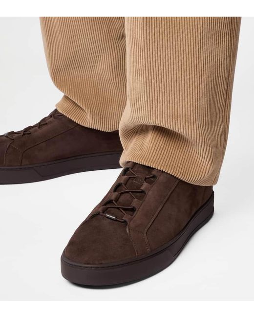 Tod's Brown Suede Sneakers for men