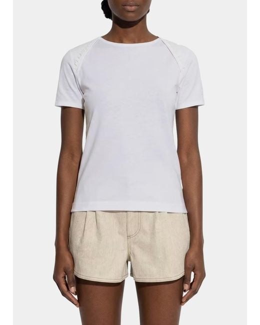 Jacquemus White Embellished Short-Sleeve Top