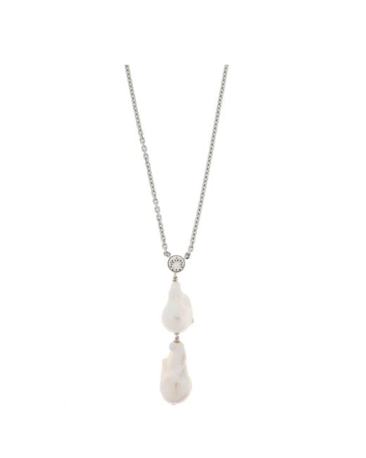 Givenchy White Crystal Pearl Necklace