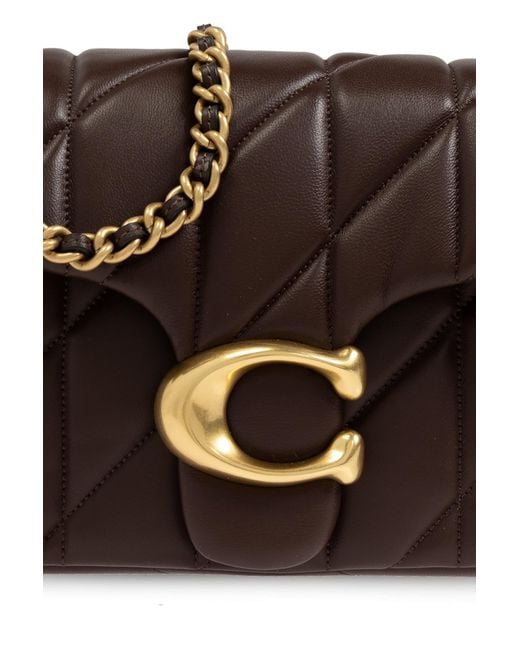 COACH Black Tabby 26 Logo Detailed Shoulder Bag