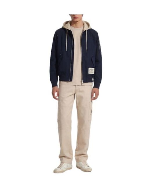 Moose Knuckles Blue Bomber Jacket for men