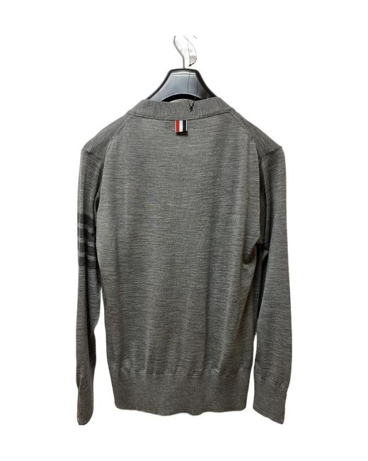 Thom Browne Gray Button-Up Cardigan for men