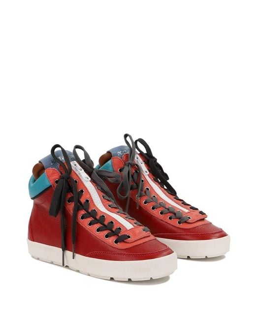 Dolce & Gabbana Red Strap-Up Casual Sneakers for men