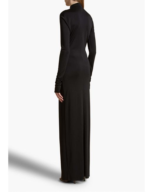 Khaite Black Long-Sleeved Dress