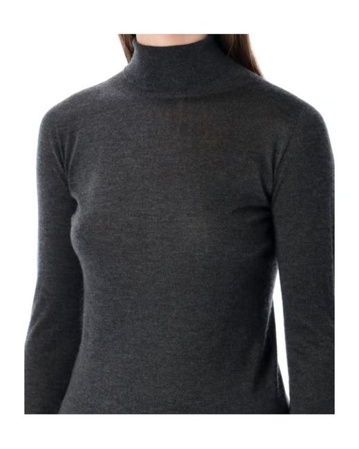 Fabiana Filippi Black Turtleneck Knitted Sweater
