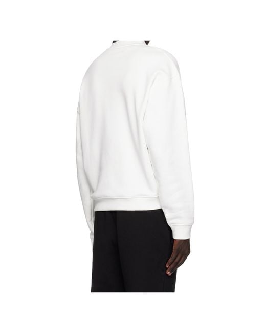 Lacoste White Long-Sleeved Pullover for men