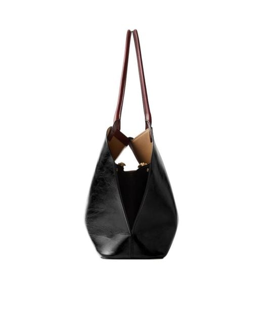 Versace Black Vivian Large Leather Shoulder Bag