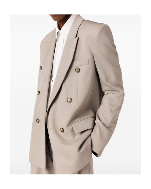 Stella McCartney Natural Double-Breasted Wool Jacket
