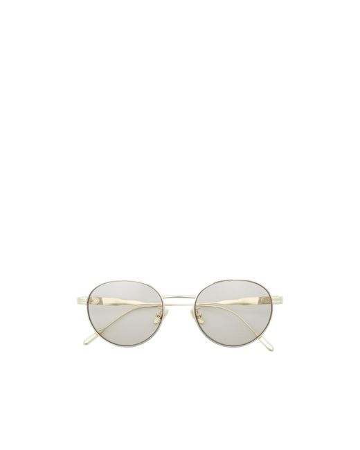Moncler White Subtila Round Sunglasses for men