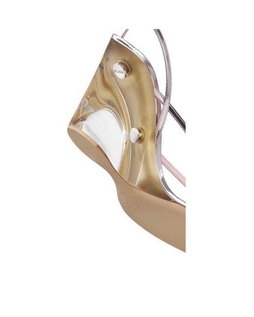 Alaïa White Alaïa Strappy Wedge Heeled Sandals
