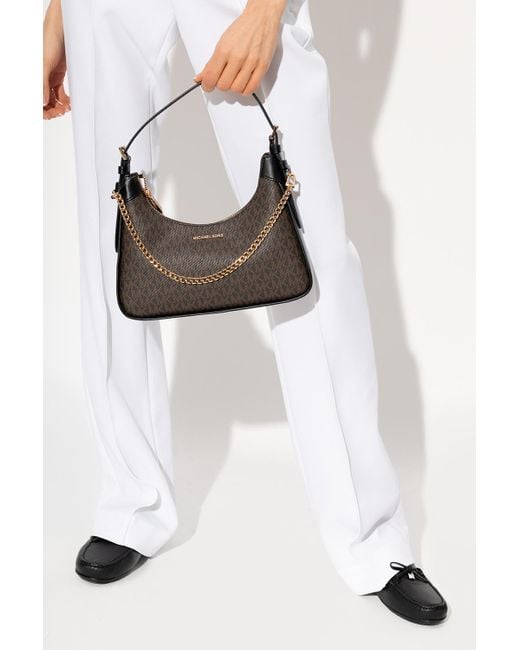 Michael Kors Gray Monogram-Pattern Tote Bag