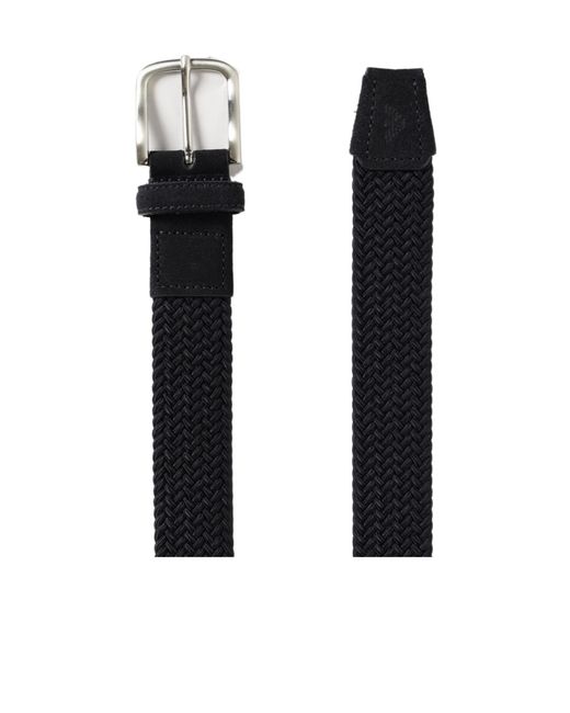 Emporio Armani Black Braided Buckled Belt for men