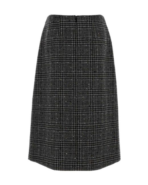 Fendi Black Checked Skirt