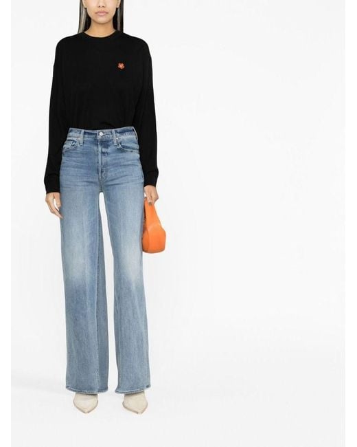 KENZO Black Boke Flower Crest Crewneck Jumper