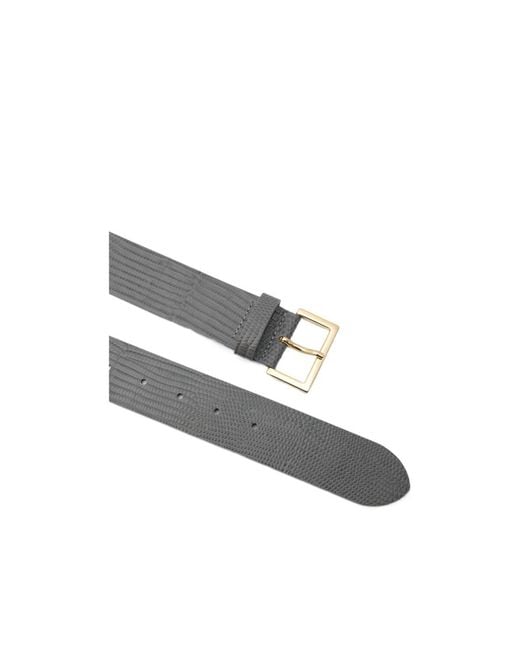 Alysi White High Waist Leather Belt