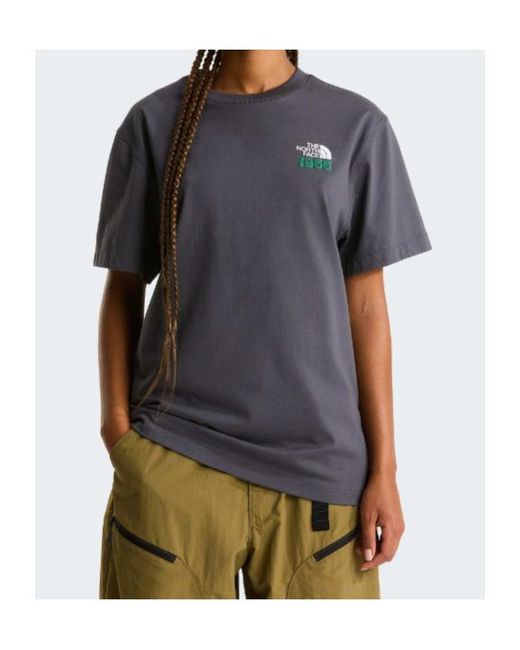 The North Face Gray Logo-Print T-Shirt for men