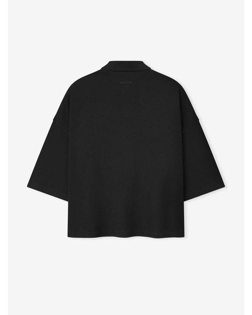 Fear Of God Black Signature 90S Cropped Polo Shirt for men