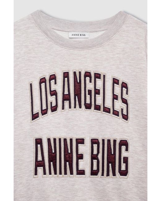 Anine Bing White Harry Logo Sweatshirt