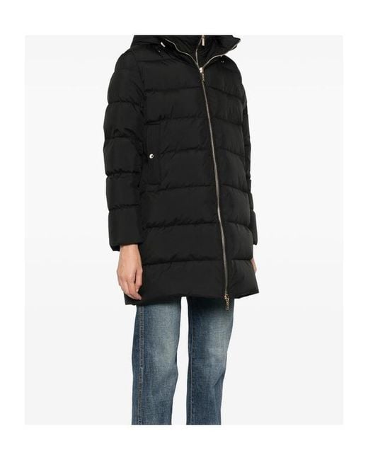 Moorer Black Long-Sleeved Down Jacket