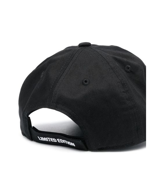 Vetements Black Logo-Embroidered Cotton Cap for men