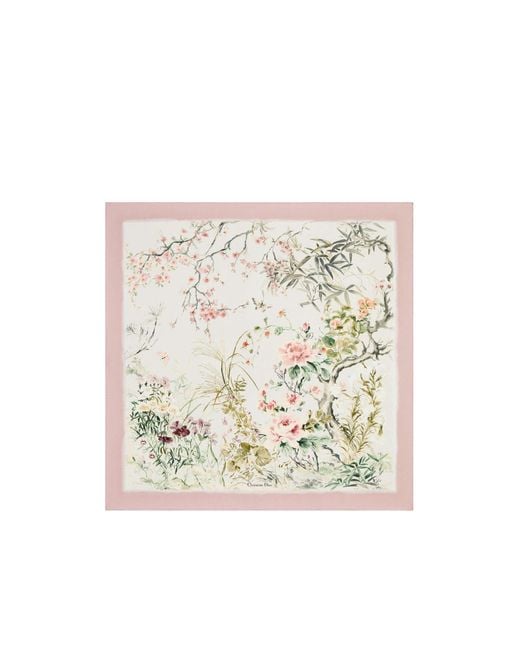 Dior White Saisons Printemps-Été 90 Square Scarf