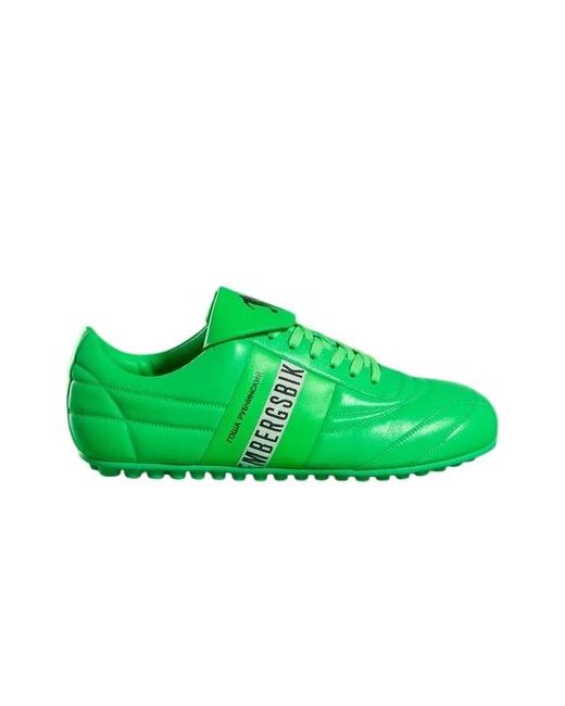 Bikkembergs Green Soccer Round Toe Sneakers for men