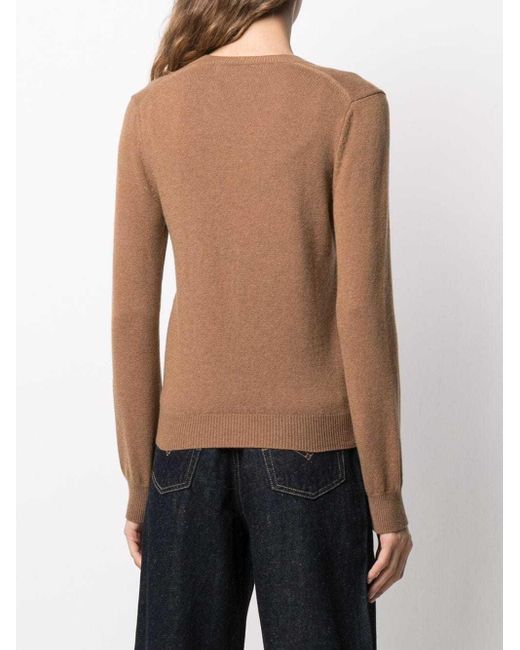 COMME DES GARÇONS PLAY Brown Embroidered Logo Jumper