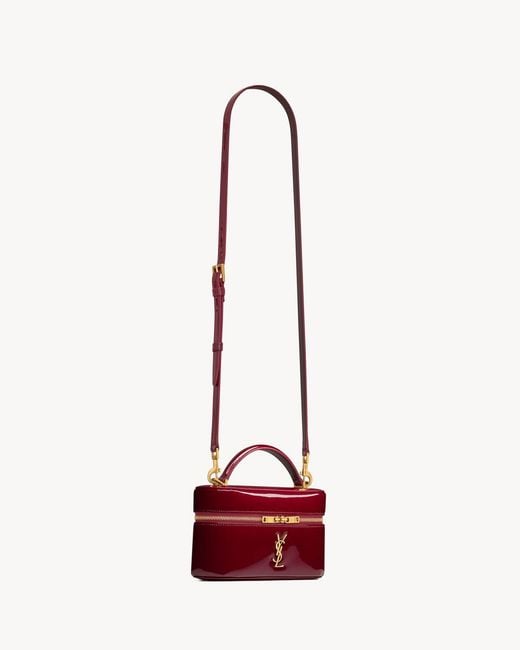 Saint Laurent Red Gaby Logo Cosmetic Bag