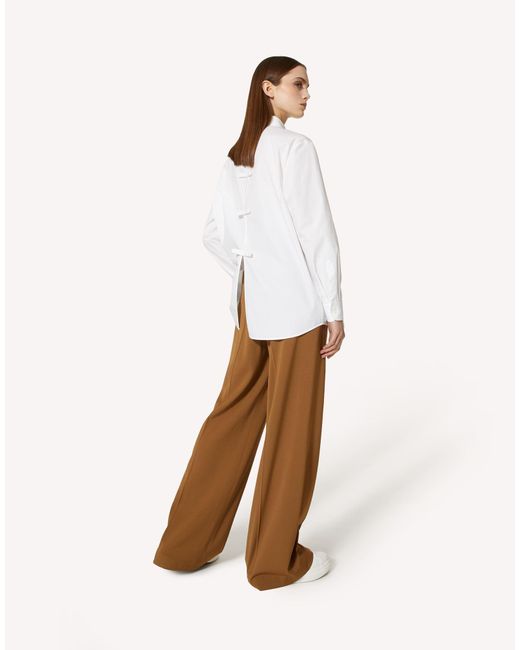 RED Valentino White Large Profile Poplin Shirt