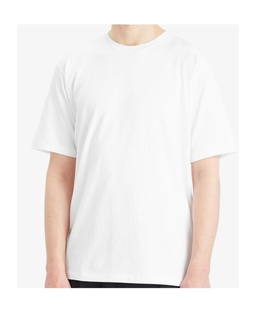 Auralee White Crew Neck T-Shirt for men