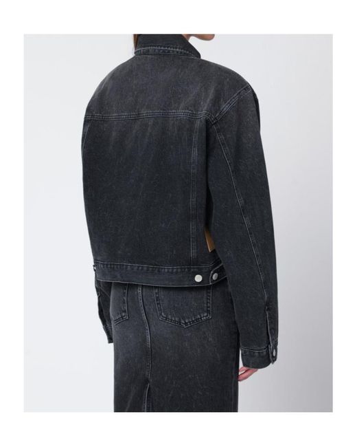 Haikure Black Cropped Denim Jacket