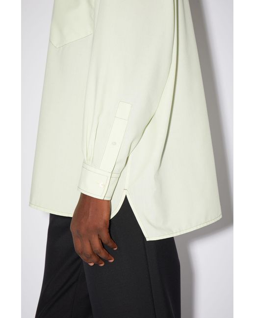 Acne White Oversized Long-Sleeve Shirt for men