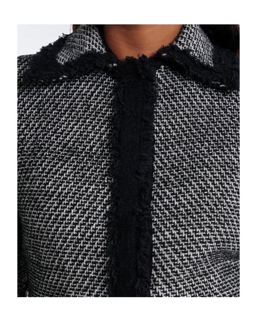 Nina Ricci Black Wool-Blend Tweed Jacket