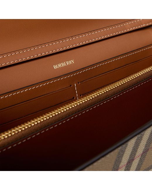 Burberry Metallic Hannah Check Wallet On Chain