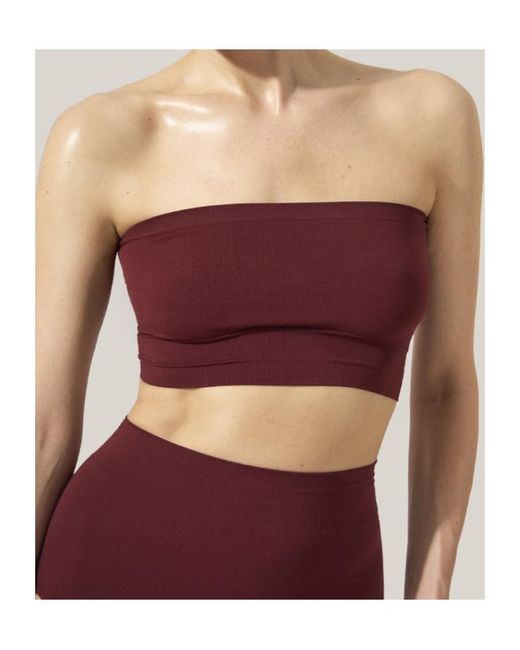 Wolford Red Seamless Strapless Bandeau Top