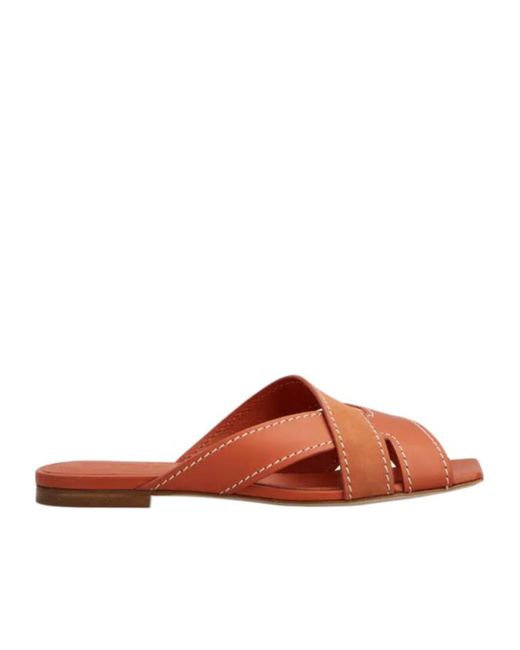 Tod's Brown Crossed-Strap Sandals