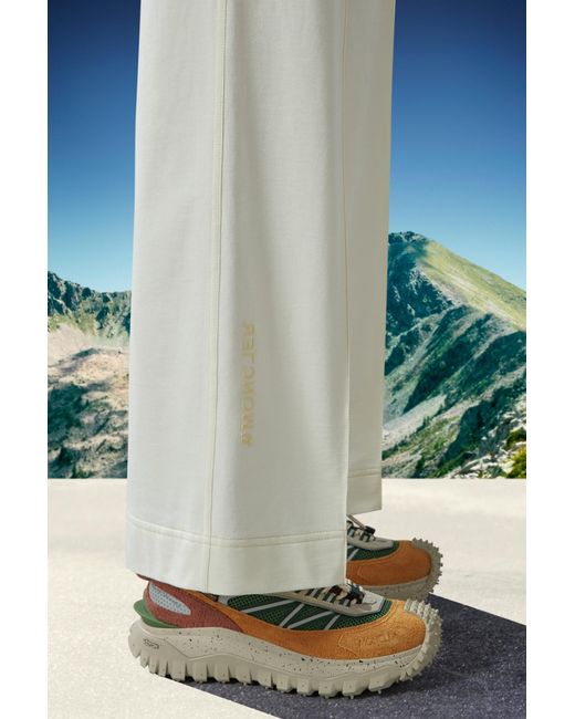 Moncler Gray Grenoble Logo Embroidered Drawstring Pants