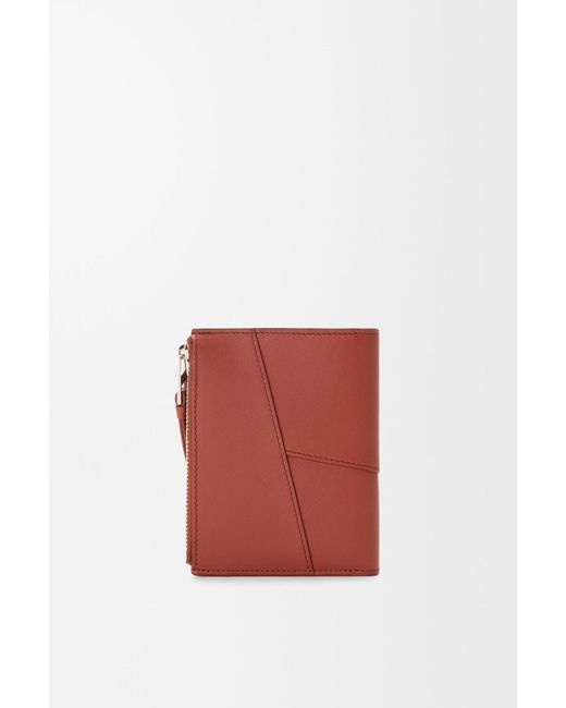 Loewe Red Puzzle Slim Compact Wallet for men