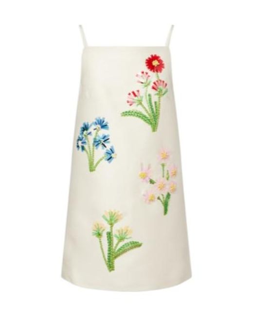 Leo White Leia Embellished Wool And Silk Minidress