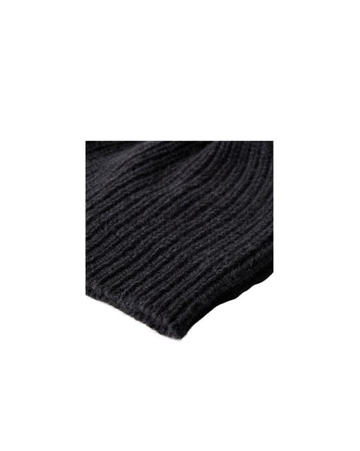 Brunello Cucinelli Black Ribbed Knit Beanie