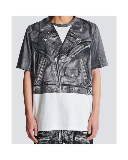 Balmain Gray T-Shirts for men