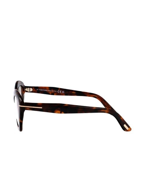 Tom Ford White Eyewear Cat-Eye Frame Glasses