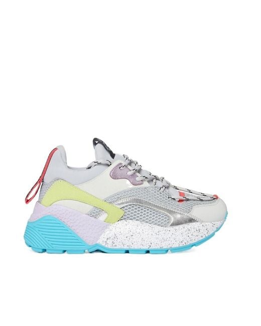 Stella McCartney Blue Logo Detailed Low-Top Sneakers