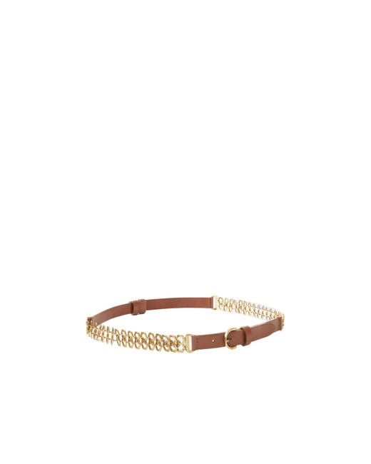Pinko White Chain Insert Buckle Belt