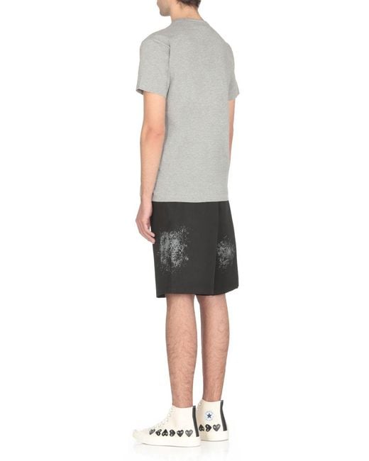 COMME DES GARÇONS PLAY Gray Short-Sleeved T-Shirt for men